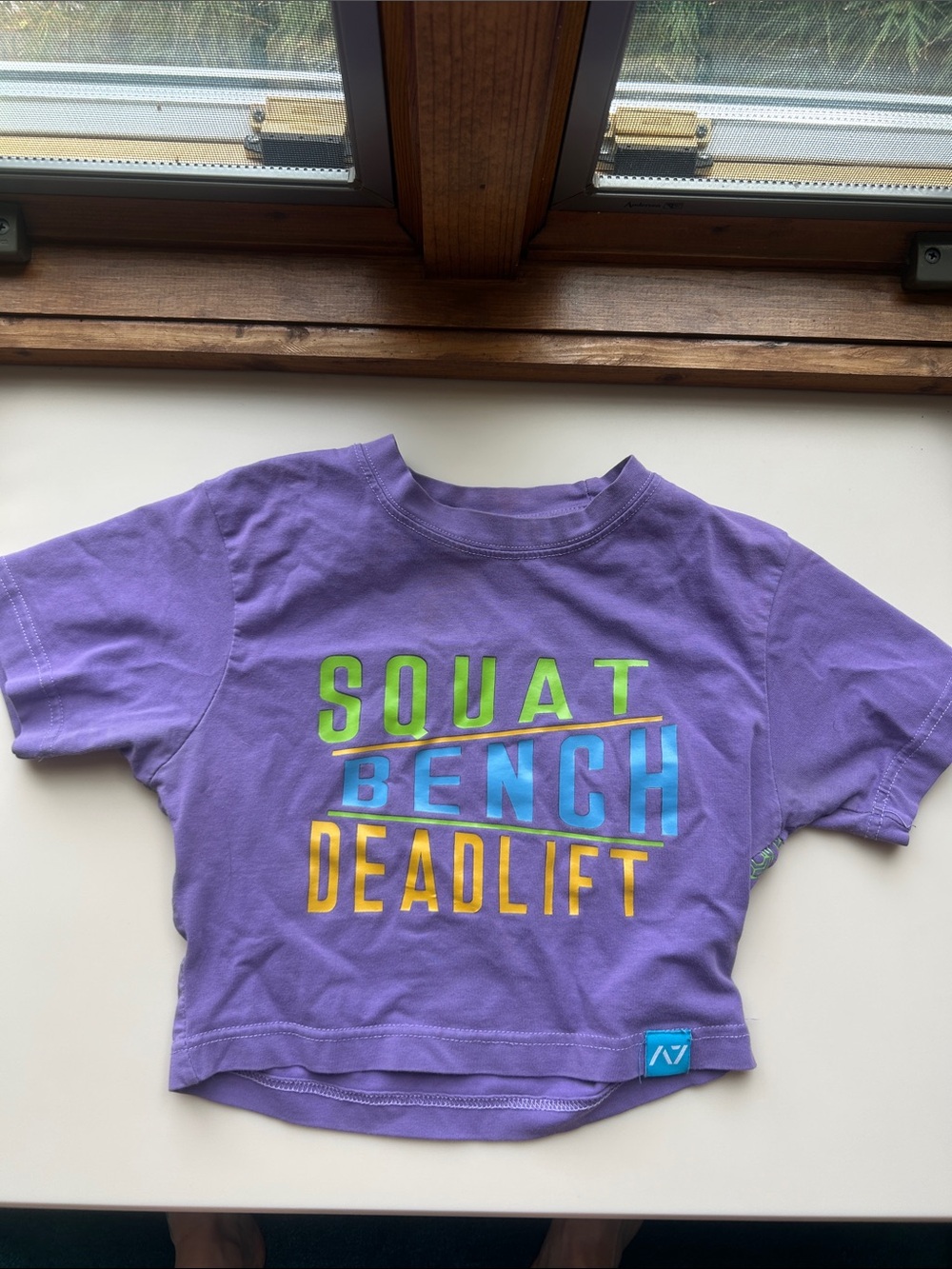 Purple 'Squat Bench Deadlift' A7 Bar Grip Tee